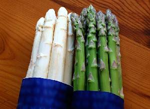 Manojos de esp�rragos blancos y trigueros [Esp�rrago]