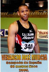 Campe�n de Espa�a de 60 metros en 2005 [Venancio Jos� Murcia]