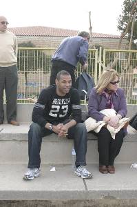 Venancio Jos� Murcia en la pista de atletismo de Cartagena 