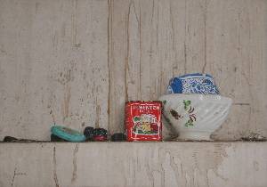 Abandonados en la leja.  35.5 X 50 cm