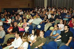 Pblico asistente al acto de entrega de premios del I Festival de Cortometraje en Alta Definicin Regin de Murcia