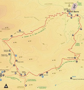 Mapa del Sendero de El Berro