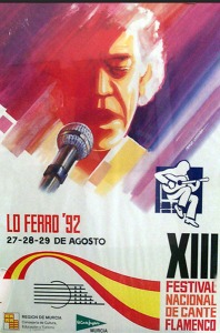 Cartel del Festival Nacional de Cante Flamenco de Lo Ferro. Ao 1992