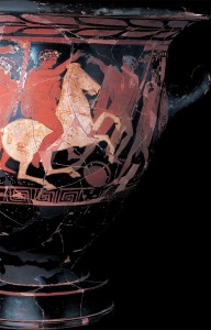 Grupo del Pintor de Telos. Crtera de Campana. Festival de Apolo. ca. 375-350. Museo Arqueolgico de Cartagena