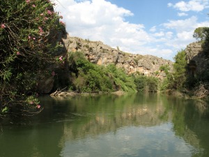 Las rocas son cretcicas y marinas. El Segura las excav. Ahora la cabecera del Can de Almadenes se usa para placenteros paseos fluviales 