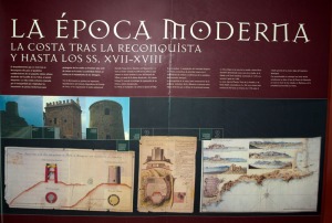 Museo Arqueol�gico de Mazarr�n. Cuadro explicativo de la repoblaci�n del s.XV del municipio con la extracci�n del Alumbre y construcciones defensivas 