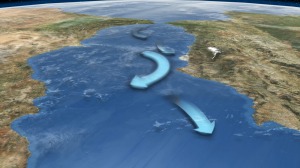 Corriente de retorno en el Interior del Mediterr�neo