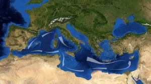 Corriente de retorno en el Interior del Mediterr�neo