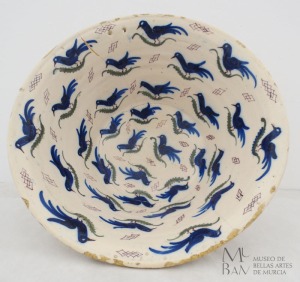 Jofaina Manises con pjaros azules