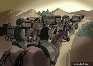 Moriscos dirigi�ndose al Puerto de Cartagena para su expulsi�n