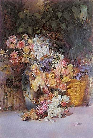 Cesto con flores[S�nchez Picazo]
