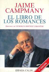 Portada El libro de los romances[Jaime Campmany]