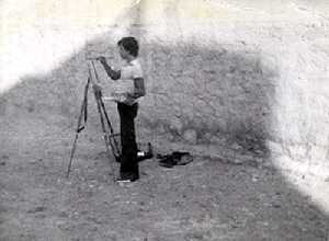 Pintando en las inmediaciones del Ro Segura en el ao 1976 