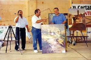 Recogiendo un premio en Motiel (Ciudad Real) 