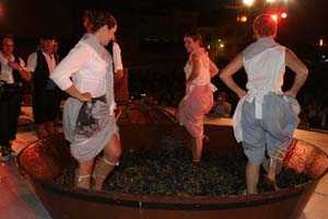 El pisar la uva es una tradici�n ancestral [Jumilla_Fiestas de la Vendimia] 