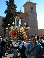 Detalle del trono de la Virgen 
