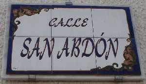  Calle en honor de uno de los Santos 