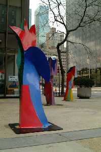 Esculturas del Quijote en el Parque de las Naciones de Nueva York 