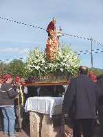 Santa Eulalia es llevada a hombros 