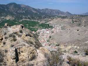 Vista de Ricote desde Los Peascales 