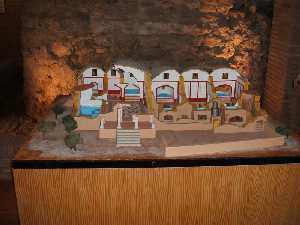 Maqueta del interior de las termas 