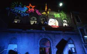 Iluminaci�n de la Casa Consistorial en Carnaval 