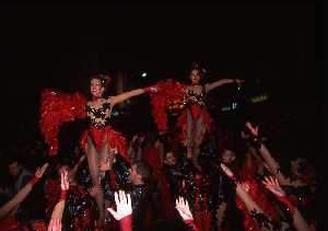 Una actuaci�n durante el carnaval 