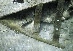 Proa del barco fenicio de Mazarrn [Yacimiento Playa de la Isla Mazarrn]