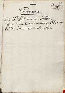 Testamento del bachiller Pedro de Abelln, vecino de Murcia  [Proyecto Carmes]