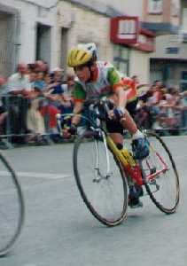 Jos� Javier Cano durante la disputa de la primera carrera que gan�