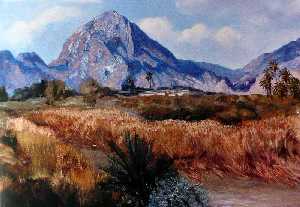 Paisaje desde Archena. Oleo. Autor: Falgas