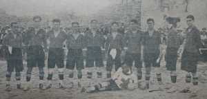 Los jugadores del Murcia posan para la fotografa