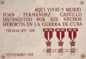 Placa Conmemorativa Juan Fern�ndez 