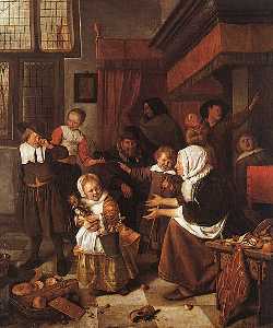 Fiesta del d�a de San Nicol�s (Jan Steen) 