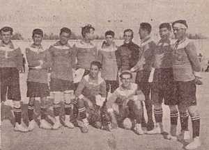 Formacin del Lorca en 1925 en la que aparecen varios futbolistas de guilas