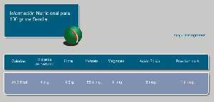 Informaci�n nutricional 