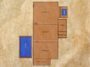 Recreaci�n del plano de las termas de Carthago Nova 