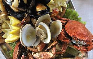 N�cora cocida junto a otros mariscos [N�cora]